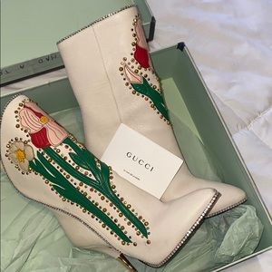 Gucci rhinestone booties
